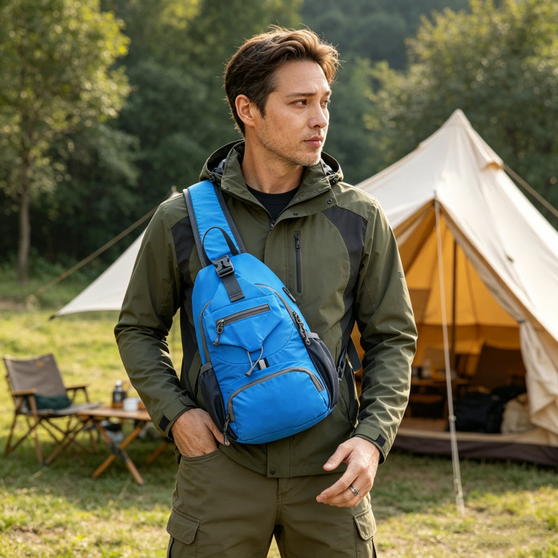 Moška outdoor torba čez ramo – večžepna, lahka in vzdržljiva