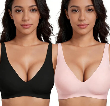 【🔥Kupi 1 dobi 1 gratis🔥】Jelly Wireless Dámske bezdrôtové podprsenky Push Up Bralette | Bezšvové, Deep V, každodenné nosenie