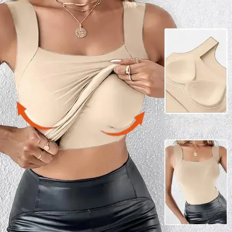 💖 (S–5XL) Oblikovalni top z vgrajenim modrčkom 💃