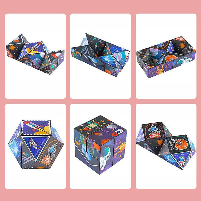 3D transformativna zložljiva geometrijska Rubikova kocka