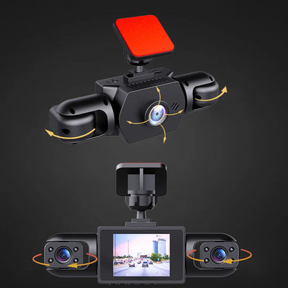 Avtomobilska kamera s 4 objektivi in 360° vidnim kotom | 📷HD 1080P nočni vid📷