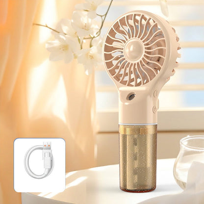 🎡Prenosni ročni ventilator z meglico za hlajenje❄️